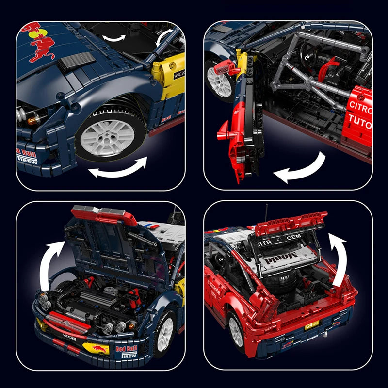 4606 Uds. Bloques de construcción de automóviles de carreras creativos 1:8 montaje de vehículos técnicos ladrillos de coche DIY