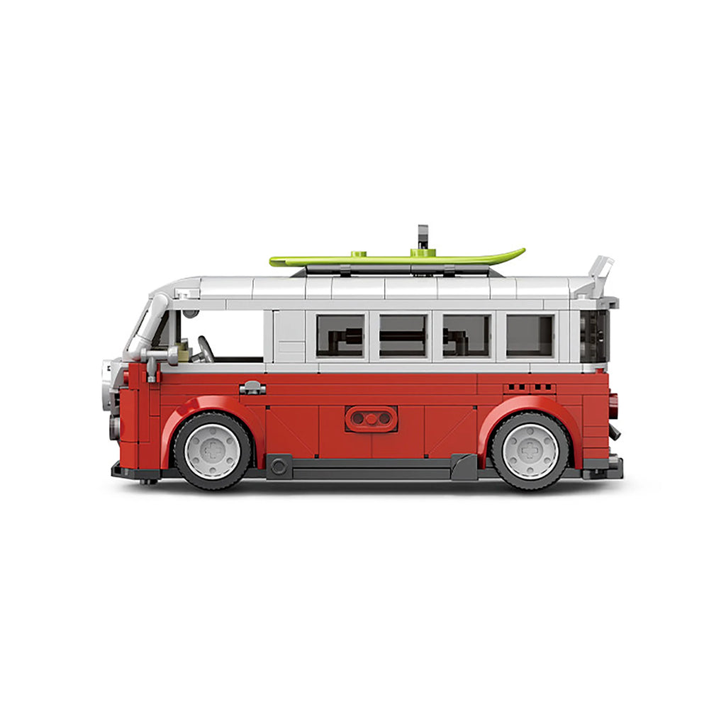 407 Piezas de Bloques de Construcción de Autocaravana T1 con Contenedor PB8807, Autobús Técnico