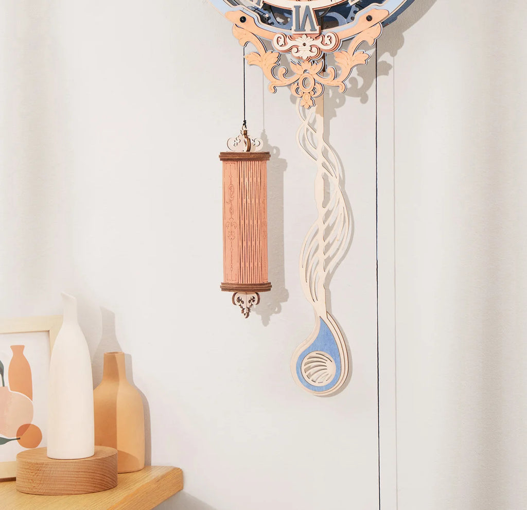 Robotime Rokr-reloj de pared con nota romántica, rompecabezas de madera 3D, modelo de rompecabezas IQ, juego de bloques de construcción para niños y adultos, regalo de Navidad