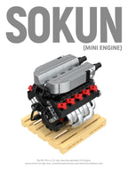 Bloques de Construcción de Motor R8V10, 392 Piezas, PB8869D, Superauto Técnico SOKUN, Ladrillos Decorativos de Motor de Vehículo