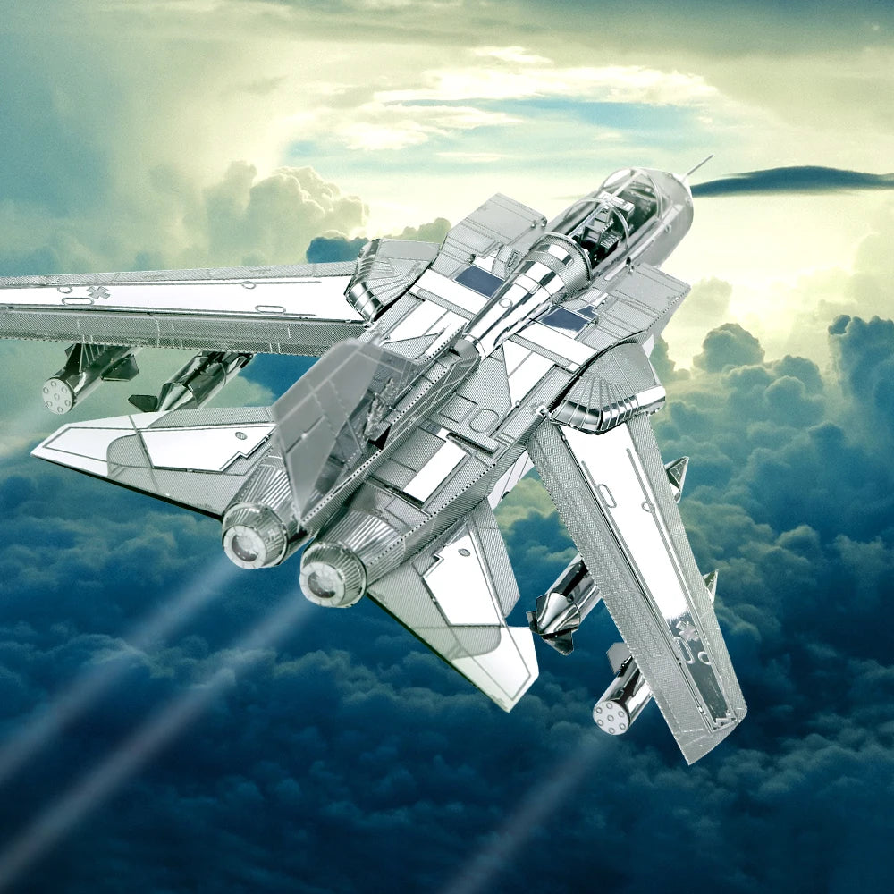 Piececool-rompecabezas de Metal 3D para adultos, chorros de combate Tornado, juguete artesanal, rompecabezas, Kits de modelos
