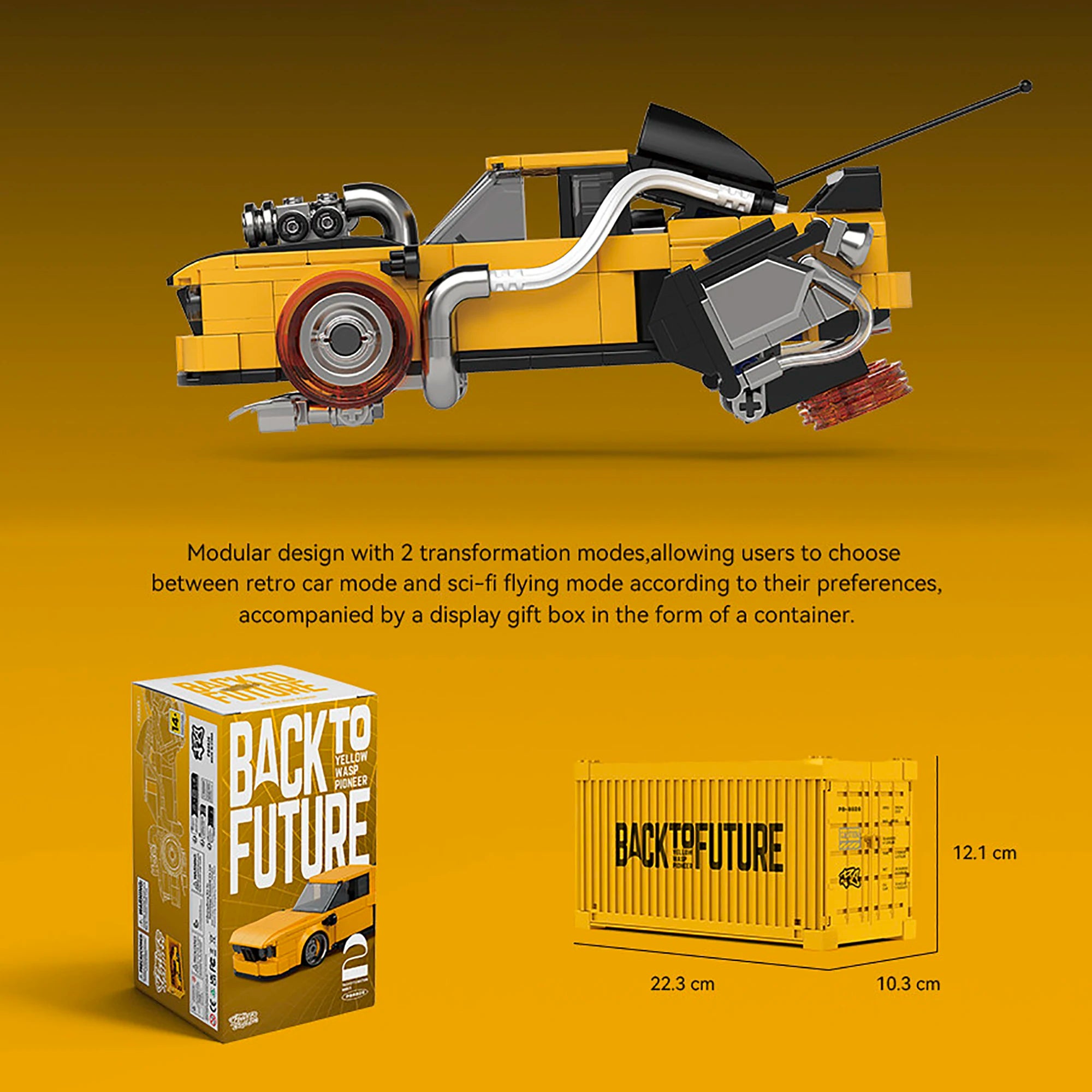 583 Uds.  bloques de construcción de Regreso al futuro PB8826, vehículo de carreras