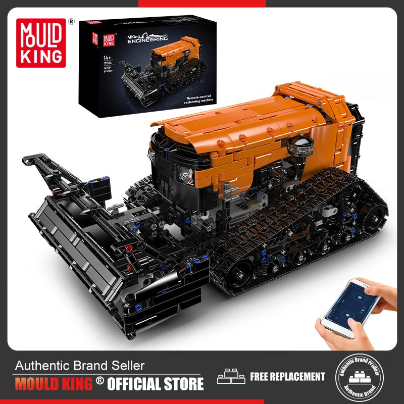 Mould King 17086 camión técnico de juguete, máquina de recibos RC, bloques de construcción, juego de bloques de camión de ingeniería