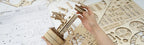 Robotime Roker-rompecabezas de madera 3D para adultos, Kit de modelo de caja Musical DIY para construir un Kit de construcción de autoensamblaje, torre de Control de avión