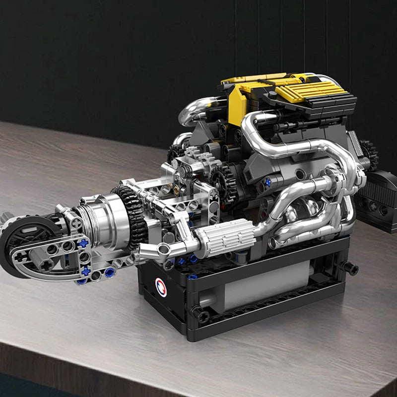 Mould King 10207 juguetes de coche técnico el supercoche PAG V12 conjunto de bloques