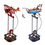 Robotime Rokr Kit de construcción de modelos de columpio por gravedad, kit de rompecabezas de madera 3D, kit de capitán del cielo, kit Ocean Fisher, los mejores regalos para adultos y adolescentes