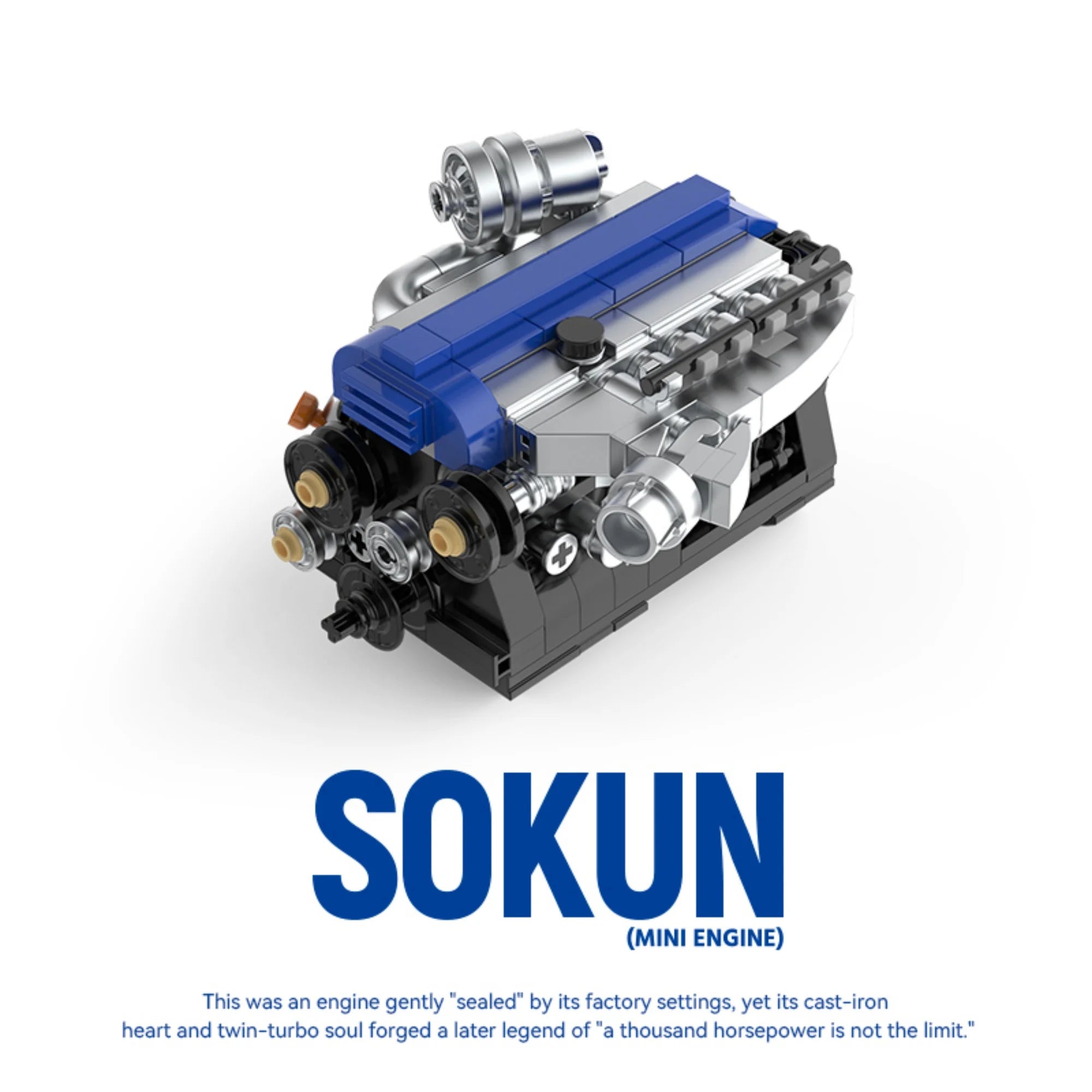 248 Piezas de Bloques de Construcción de Motor 2JZ-GTE Mini, PB8869A, Superauto Técnico SOKUN, Ladrillos Decorativos de Motor de Vehículo