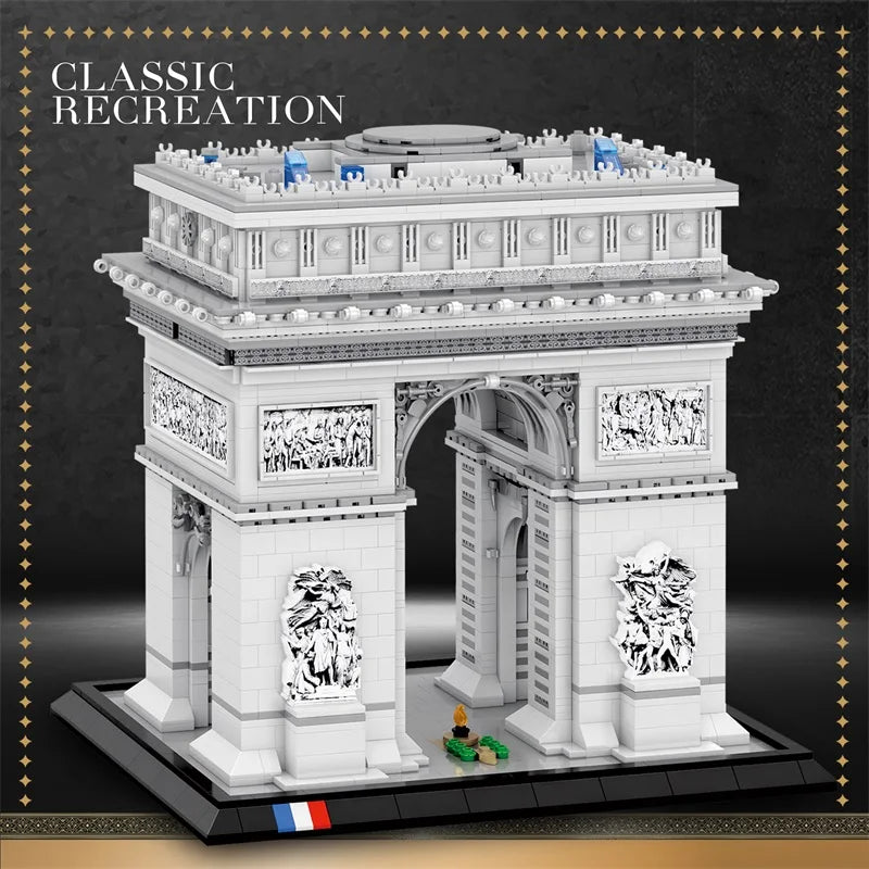 3381 Uds. Modelo de arco de triunfo, bloques de construcción, punto de París