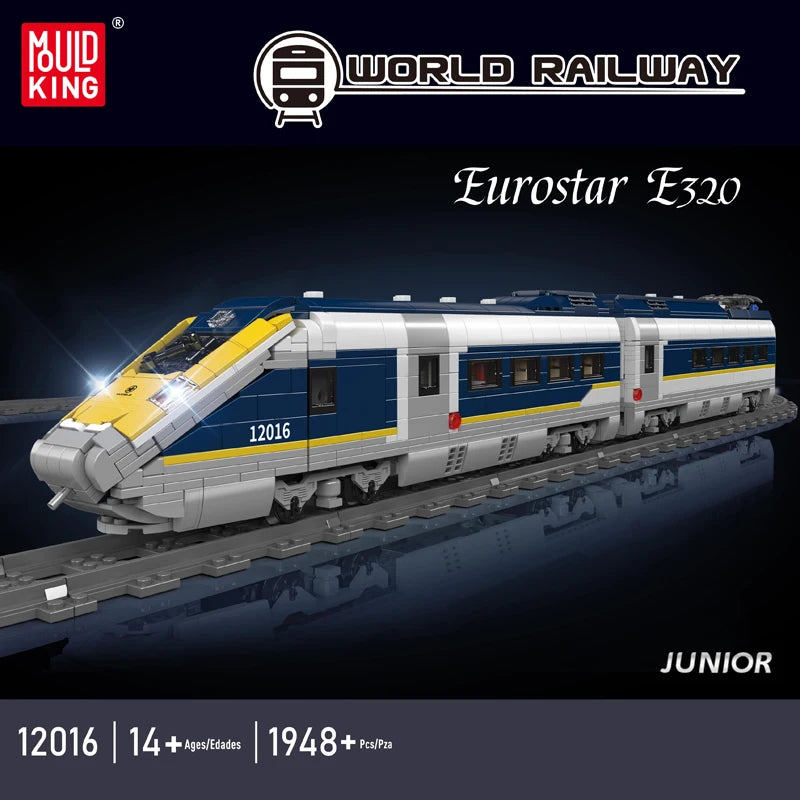 Mould King 12016 juguetes técnicos del coche el bloque de construcción del tren motorizado Europa Star E320