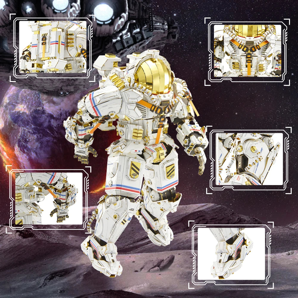 Piececool Kit de modelo de metal 3D Taikonaut Mecha Puzzles