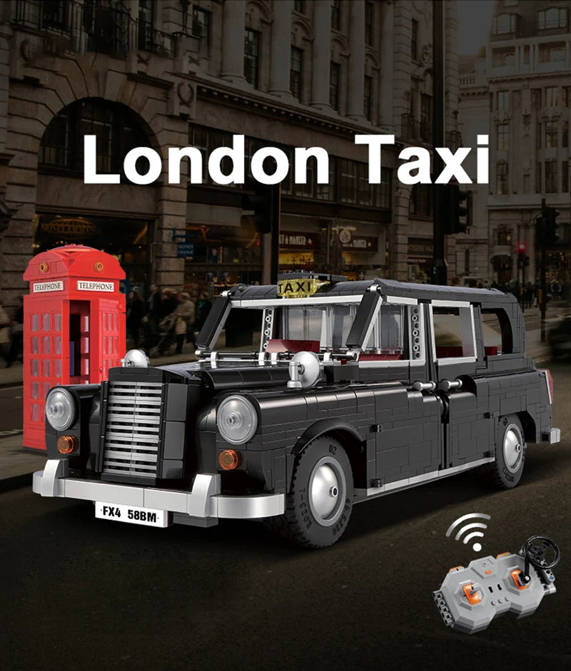Cada-bloques de construcción MOC RC  juguete de ladrillos para armar coche taxi de Londres