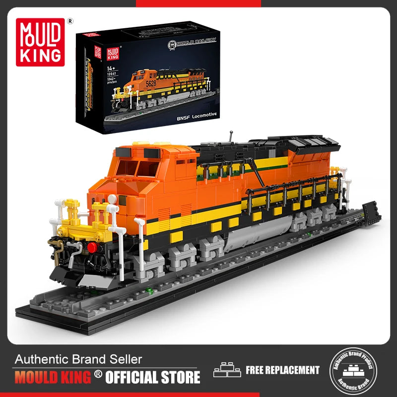 Mould King 12041 Tren técnico de juguete, conjunto de bloques de construcción de locomotora del norte RC