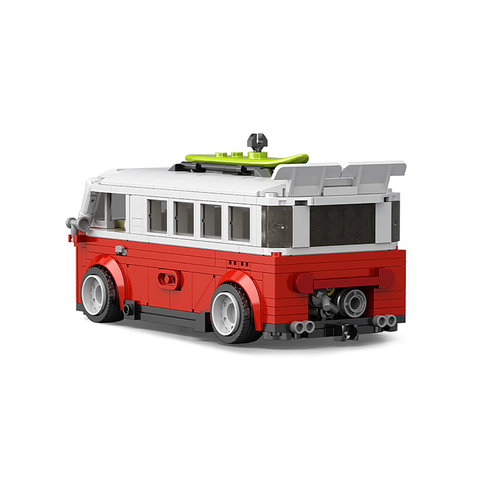 407 Piezas de Bloques de Construcción de Autocaravana T1 con Contenedor PB8807, Autobús Técnico