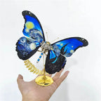 Kit de modelo de rompecabezas de Metal 3D con mariposa y hoja muerta Steampunk