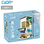 CAJA Cada City LED japonés casa de bollos al vapor arquitectura bloques de construcción amigos tienda figuras ladrillos