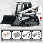 1366 Uds RC Bobcat Skid Steer Loader bloques de construcción coches técnicos
