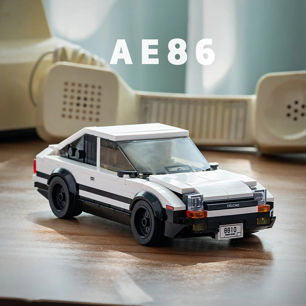 Bloques de construcción de automóviles deportivos AE86 con contenedor de exhibición PB8810