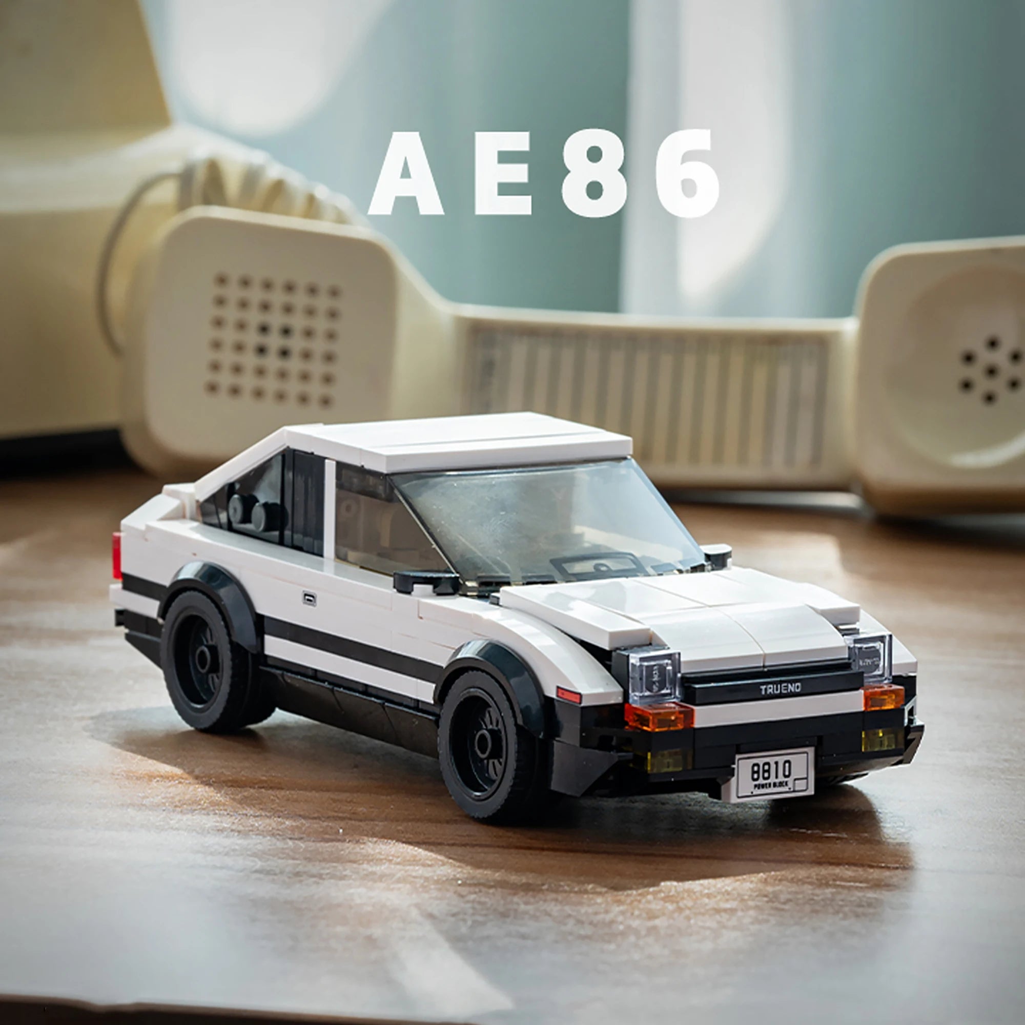 Bloques de construcción de automóviles deportivos AE86 con contenedor de exhibición PB8810