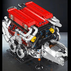 Mould King 10163 juguetes de motor técnico el supercoche BGT con motor rojo W16