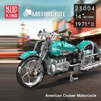 Mould King 23004 juguetes de coche técnico, conjunto de bloques de construcción de motocicleta American Cruise