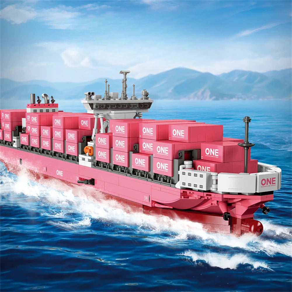 JIESTAR JJ9217 Bloques de Construcción de Modelo de Buque Portacontenedores