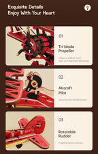 Robotime Rokr Kit de construcción de modelos de columpio por gravedad, kit de rompecabezas de madera 3D, kit de capitán del cielo, kit Ocean Fisher, los mejores regalos para adultos y adolescentes