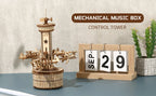 Robotime Roker-rompecabezas de madera 3D para adultos, Kit de modelo de caja Musical DIY para construir un Kit de construcción de autoensamblaje, torre de Control de avión