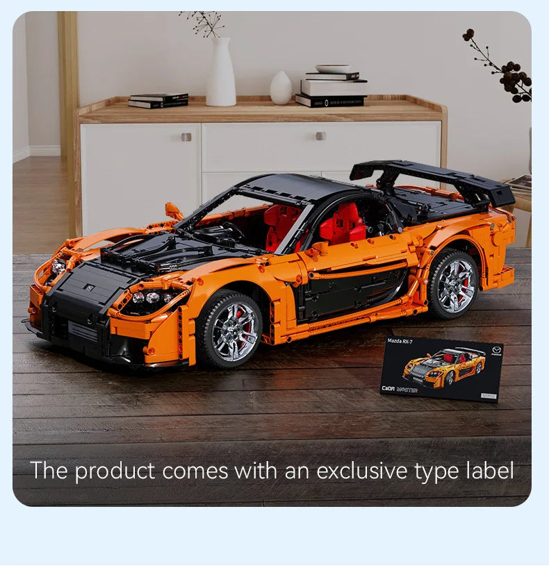 Cada 1:8 diseño MOC Artemy Zotov coche de carreras Mazda RX-7 RC