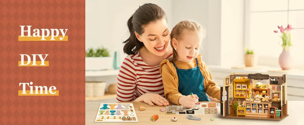 Robotime Rolife Becka's Baking House Rompecabezas 3D DIY Kit de casa de muñecas en miniatura Regalo increíble para niños DG161