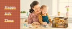 Robotime Rolife Becka's Baking House Rompecabezas 3D DIY Kit de casa de muñecas en miniatura Regalo increíble para niños DG161