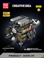 Mould King-bloques de construcción de piezas de coche técnico, motor W16 para BGT, supercoche