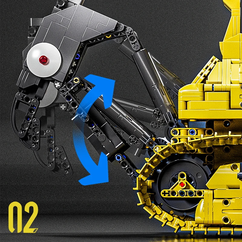 Mould King 17049 coche de juguete técnico la aplicación RC PR766 Bulldozer montaje de bloques de construcción camión ladrillo