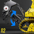 Mould King 17049 coche de juguete técnico la aplicación RC PR766 Bulldozer montaje de bloques de construcción camión ladrillo