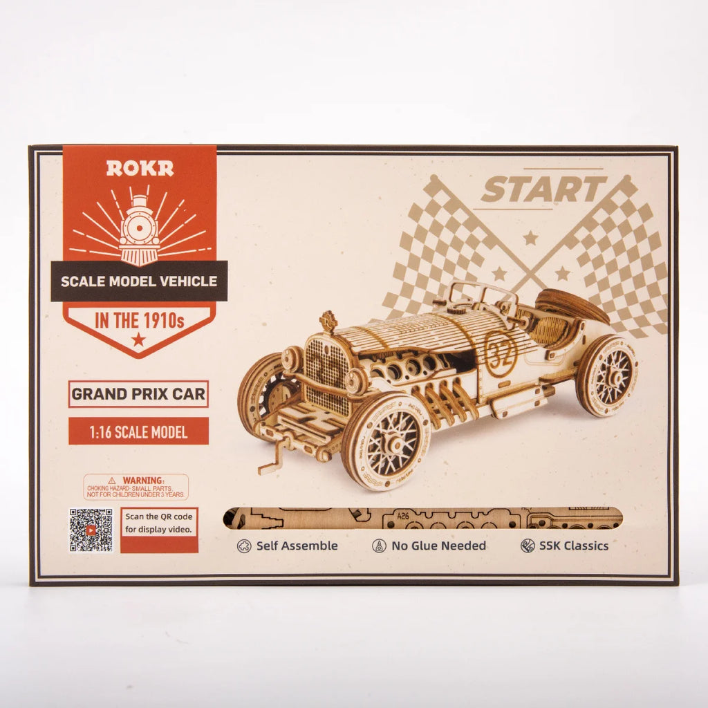 Robotime Rokr coche clásico 3D rompecabezas de madera tren ejército Jeep camión pesado coche Vintage escala 1:15 Kits de construcción de modelos para niños