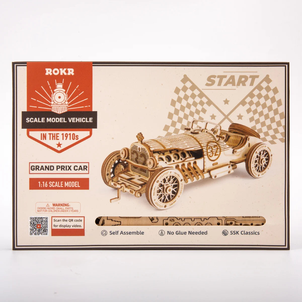 Robotime Rokr coche clásico 3D rompecabezas de madera tren ejército Jeep camión pesado coche Vintage escala 1:15 Kits de construcción de modelos para niños