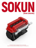 216 Piezas de Bloques de Construcción de Motor 4G63 PB8869B, Bloques de Motor de Coche SOKUN, Motor JDM, Ladrillos Decorativos