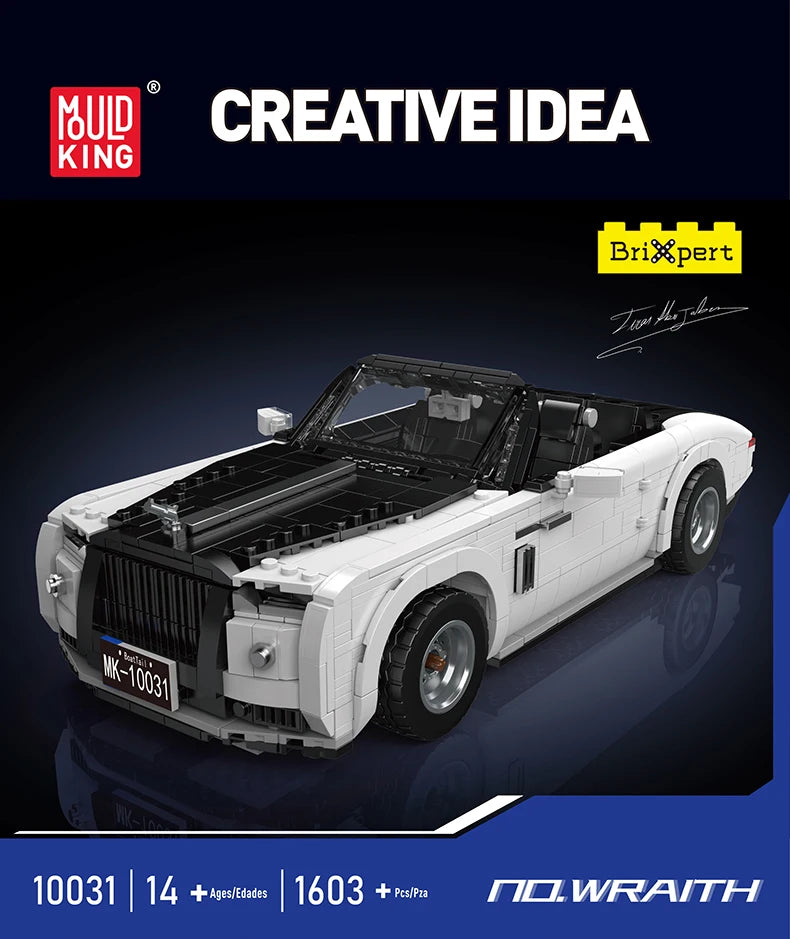 Mould King-bloques de construcción de coche técnico, MOC Wraith Oldtime