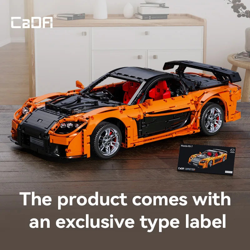 Cada 1:8 diseño MOC Artemy Zotov coche de carreras Mazda RX-7 RC