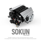 375 Piezas de Bloques de Construcción de Motor DB9V12 PB8869C, Superauto Técnico SOKUN
