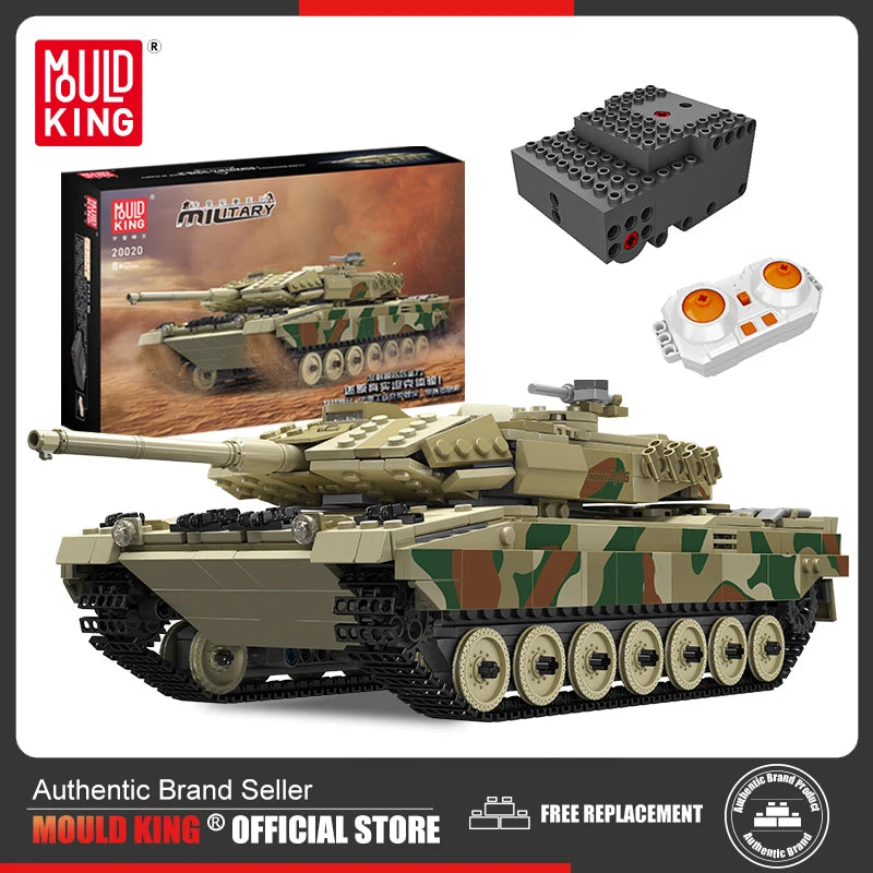 MOLD KING 20020 Alemania Leopard 2 tanque de batalla principal bloques de construcción técnicos