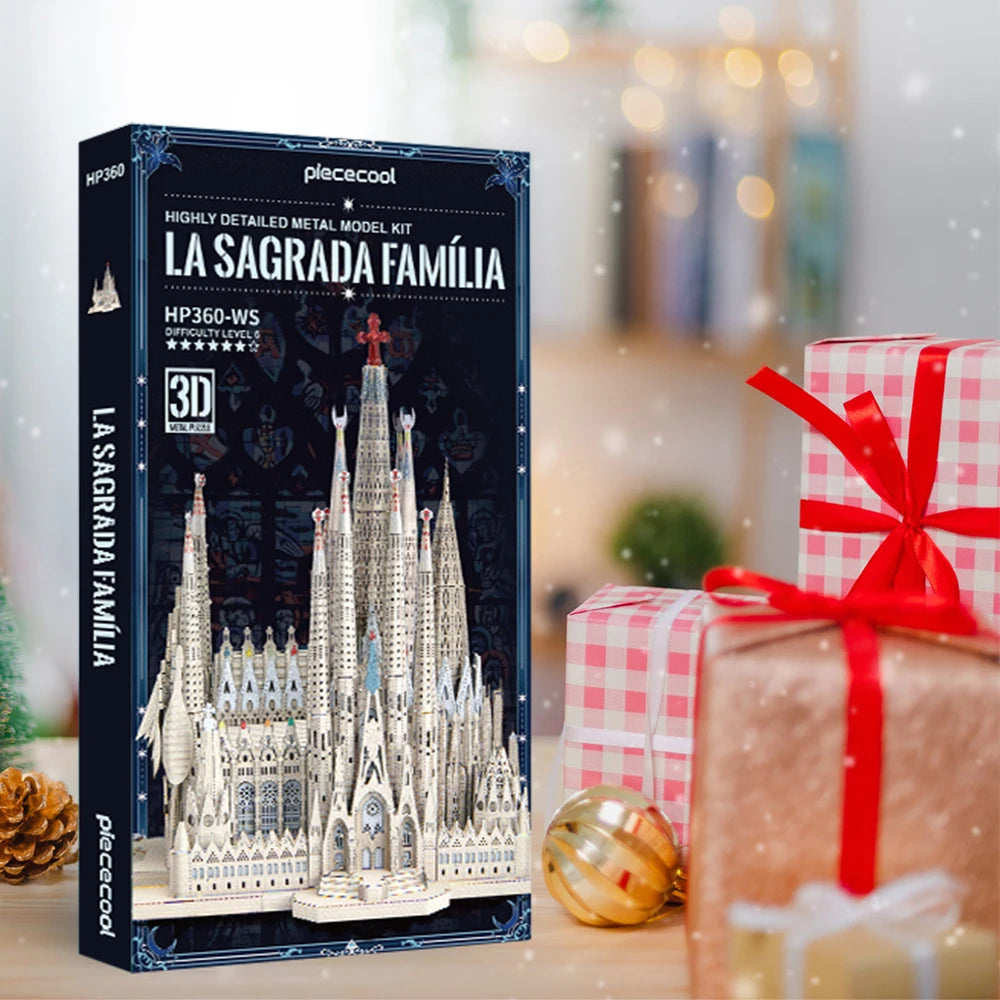 Piececool-rompecabezas de Metal 3D, Kits de construcción de modelos de La Sagrada Família