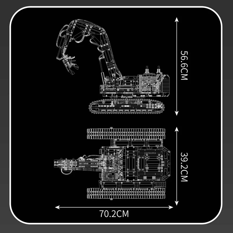 Mould King 17062 camión técnico de juguete, máquina de demolición de construcción RC, montaje de bloques de construcción, coche de ladrillo