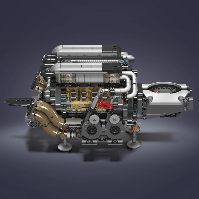 Mould King-bloques de construcción de piezas de coche técnico, motor W16 para BGT, supercoche