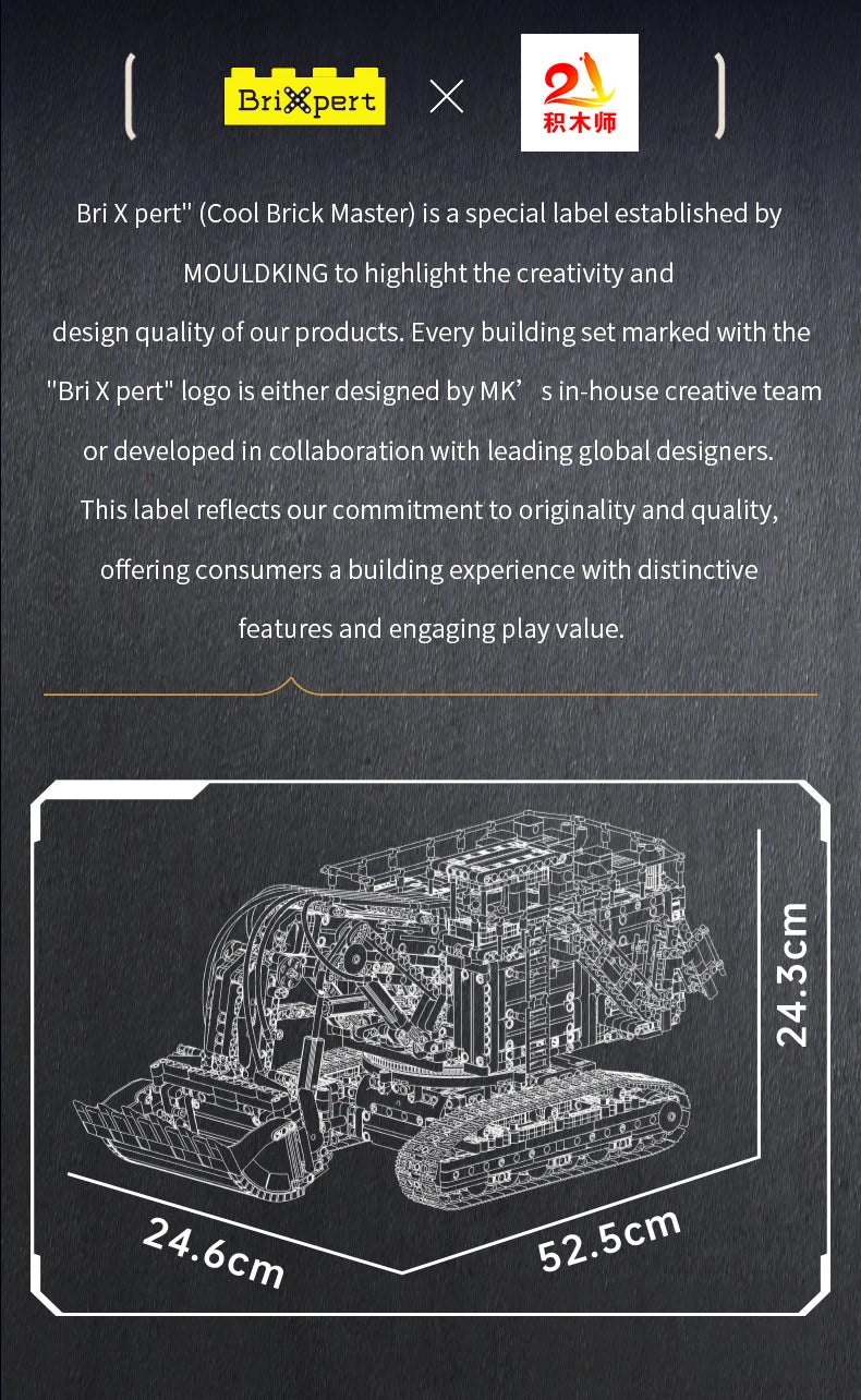 Mould King 17067, coches de juguete técnicos, excavadora RC 6060, bloques de construcción, camión de ingeniería