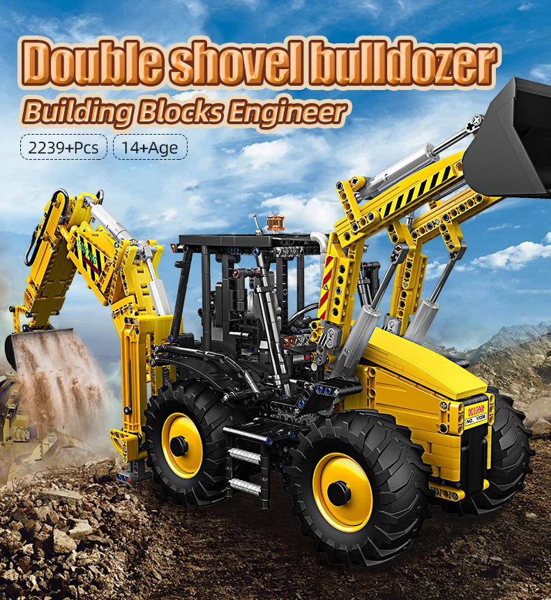 Mould King 17036 camión de bloques de construcción técnico juego de Bulldozer motorizado montaje ingeniería