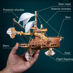 Nave Espacial Fantasy Steampunk Madera 3D