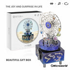 Microworld rompecabezas 3D regalo constelación amor tema caja de música giratoria Kits DIY rompecabezas