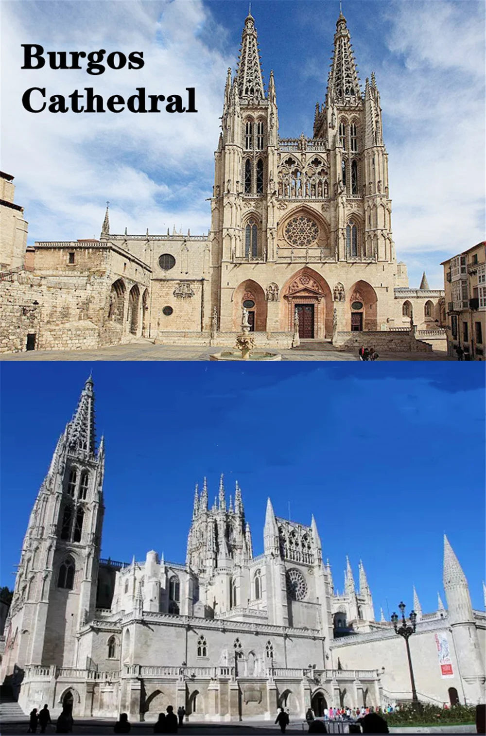 Microworld-rompecabezas de Metal 3D, modelo de construcción de Catedral de Burgos español, Kits de ensamblaje, rompecabezas educativo de corte láser