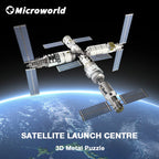 Microworld-juegos de rompecabezas de estilo de Metal 3D, centro de lanzamiento satelital chino