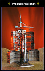Microworld-juegos de rompecabezas de Metal 3D, Kits de modelos de centro de lanzamiento satelital chino, rompecabezas DIY con corte láse